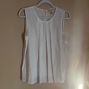 Michael Kors White Pleated Blouse
